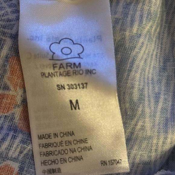 Farm Rio Tropical Print Midi Dress, Size M - Picture 10 of 11